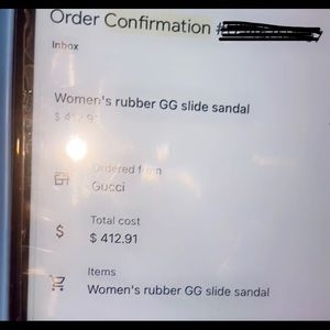 Women's rubber GG slide sandal